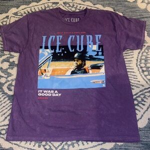 Ice Cube Graphic Tee in Purple